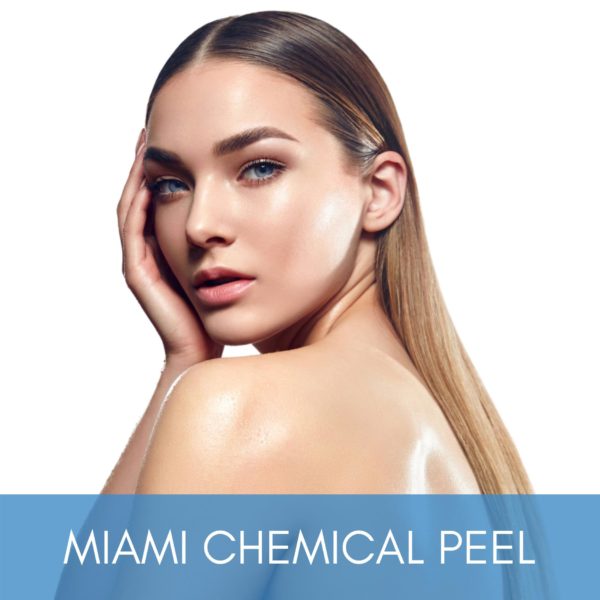 Woman with beautiful skin after miami chemical peel.