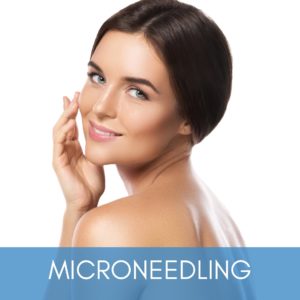 woman with youthful looking skin after microneedling.
