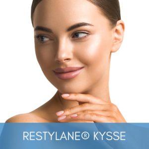 Woman showing results from rystalane kysse, a product available Dermatology and Laser center.