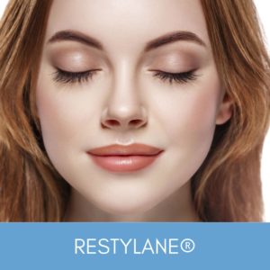 Woman with beautiful skin modeling for Restylane.