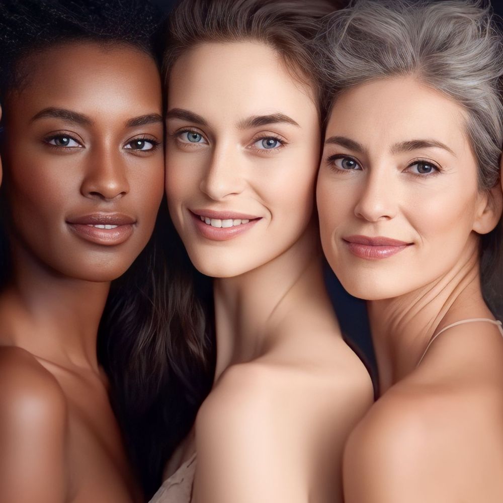Beautiful women with natural beauty promoting laser facials treatment at Dermatology Laser Center & Medispa in Owings Mills, MD